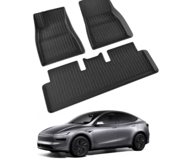 Set de 3 covoare (interior) Tesla Model Y Juniper 2025, anti-alunecare, impermeabil, acoperire completă