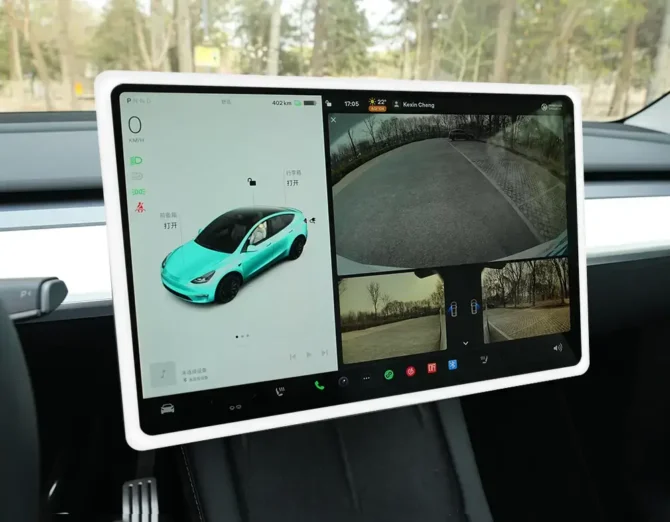 Protectie din silicon pentru rama ecran - Tesla Model 3 / Y - imagine 3